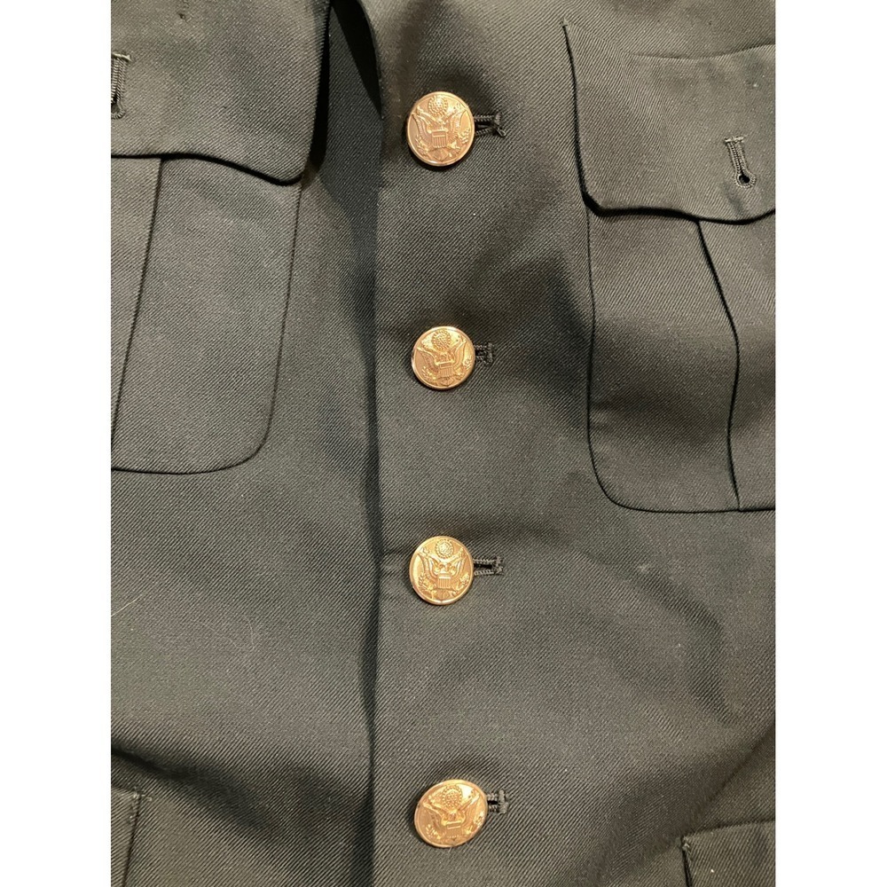 US Army Mens Green Dress Uniform Coat Jacket 41L‎ Derossi - Picture 10 of 11